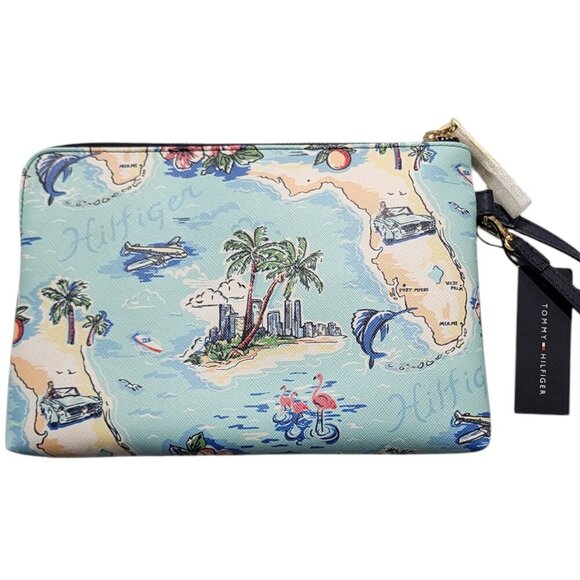 Tommy Hilfiger Women's Wallet‎ Wristlet Florida Pouch 9x6 - Picture 2 of 6